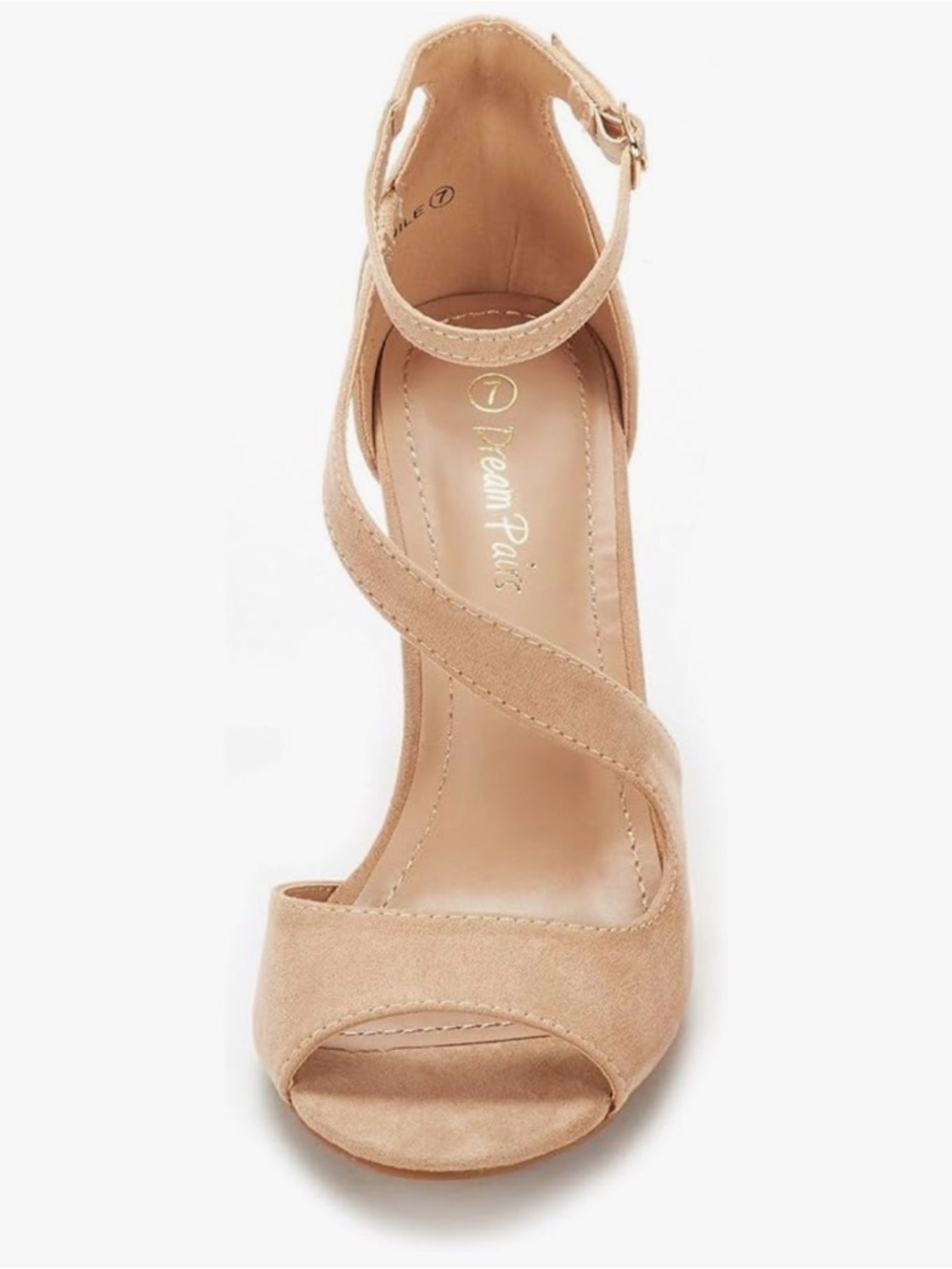 DREAM PAIRS Women's NILE Fashion Stilettos Open Toe Pump Heel Sandals- Nude, NWT - Picture 10 of 11